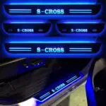 Ateen Car Door Foot Step Led Sill Plate Compatible for Suzuki S-Cross (Set of 4PCS, Blue) - Image 2