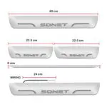 Ateen Car Door Foot Step Led Sill Plate Compatible for Kia Sonet (Set of 4PCS, Blue) - Image 3