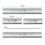 Ateen Door Sill/Foot step Stainless Steel Plates Set Of 4 For Suzuki Alto - Image 2