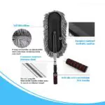 Car Wash Brush | Car Cleaning Accessories | Microfiber Flexible Duster | Dry/Wet Home, Kitchen, Office Cleaning Brush with Expandable Handle - Image 3