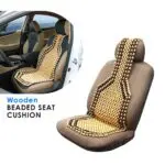Ateen Car/Taxi Driver Seat Beads Wooden Cushion Cover pad for Acupressure Sitting in Cream Color (1 pc) - Image 3