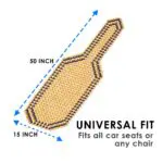 Ateen Car/Taxi Driver Seat Beads Wooden Cushion Cover pad for Acupressure Sitting in Cream Color (1 pc) - Image 2