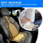Ateen Car/Taxi Driver Seat Beads Wooden Cushion Cover pad for Acupressure Sitting in Cream Color (1 pc) - Image 4