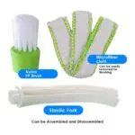 Ateen Multipurpose Auto Ventilation Microfibre Brush Double Sided Car AC Vent Cleaning Brush, Blinds, Keyboard - Image 2