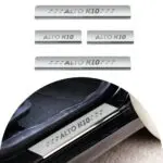 Ateen Door Sill/Foot step Stainless Steel Plates Set Of 4 For Suzuki Alto K-10