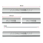 Ateen Door Sill/Foot step Stainless Steel Plates Set Of 4 For Tata Altroz - Image 2