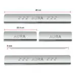 Ateen Door Sill/Foot step Stainless Steel Plates Set Of 4 For Hyundai Aura - Image 2