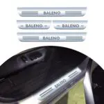 Ateen Door Sill/Foot step Stainless Steel Plates Set Of 4 For Suzuki Baleno