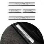 Ateen Door Sill/Foot step Stainless Steel Plates Set Of 4 For Hyundai Creta  (2020)
