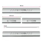 Ateen Door Sill/Foot step Stainless Steel Plates Set Of 4 For Toyota Etios - Image 2
