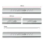 Ateen Door Sill/Foot step Stainless Steel Plates Set Of 4 For Ford New Fiesta - Image 2