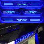 Ateen Car Door Foot Step Led Sill Plate Compatible for Toyota Fortuner (Set of 4 pcs, Blue) - Image 2
