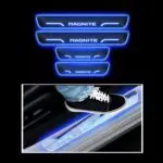 Ateen Car Door Foot Step Led Sill Plate Compatible for Nissan Magnite (Set of 4PCS, Blue)