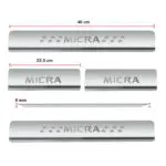 Ateen Door Sill/Foot step Stainless Steel Plates Set Of 4 For Nissan Micra - Image 2