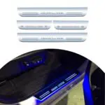 Ateen Car Door Foot Step Led Sill Plate Compatible for Hyundai i-10 Grand Nios (Set of 4PCS, Blue)