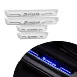Ateen Car Door Foot Step Led Sill Plate Compatible for Suzuki S Presso (Set of 4PCS, Blue)