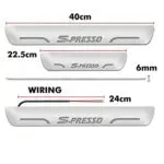 Ateen Car Door Foot Step Led Sill Plate Compatible for Suzuki S Presso (Set of 4PCS, Blue) - Image 3