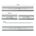 Ateen Door Sill/Foot step Stainless Steel Plates Set Of 4 For Chevrolet Sail - Image 2