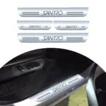 Ateen Door Sill/Foot step Stainless Steel Plates Set Of 4 For Hyundai Santro