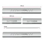 Ateen Door Sill/Foot step Stainless Steel Plates Set Of 4 For Chevrolet Spark - Image 2