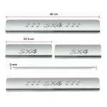 Ateen Door Sill/Foot step Stainless Steel Plates Set Of 4 For Suzuki SX4 - Image 2