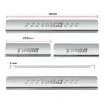 Ateen Door Sill/Foot step Stainless Steel Plates Set Of 4 For Tata Tiago - Image 2