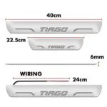 Ateen Car Door Foot Step Led Sill Plate Compatible for Tata Tiago (Set of 4PCS, Blue) - Image 4