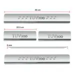 Ateen Door Sill/Foot step Stainless Steel Plates Set Of 4 For Mahindra TUV-300 - Image 2