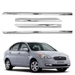 Ateen Scratches Protection Full Chrome Side Garnish Beading Moulding for Hyundai Verna [Set of 4]