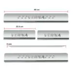 Ateen Door Sill/Foot step Stainless Steel Plates Set Of 4 For Hyundai Old Verna - Image 2
