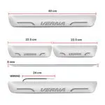 Ateen Car Door Foot Step Led Sill Plate Compatible for Hyundai Verna  (Set of 4PCS, Blue) - Image 3