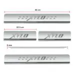 Ateen Door Sill/Foot step Stainless Steel Plates Set Of 4 For Mahindra Xylo