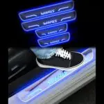 Ateen Car Door Foot Step Led Sill Plate Compatible for Toyota Yaris (Set of 4PCS, Blue)