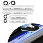Ateen Car Door Foot Step Led Sill Plate Compatible for Toyota Yaris (Set of 4PCS, Blue) - Image 2