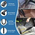 Car Wireless Handheld Vacuum Cleaner, High Power Cordless Mini Vacuum Cleaner (Black) - Image 5