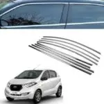 Ateen Chrome Window Garnish for Datsun Redi GO frame stainless steel trim glass outer border complete full set (Upper+Lower)