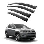 Ateen Non Breakable Car Door Visor/Side Window Wind Deflectors/Rain Guard For Jeep Compass