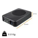 8-inch Car Underseat Subwoofer with Inbuilt Amplifier 240-Watts RMS/ 2400 Watts PMPO - Image 3