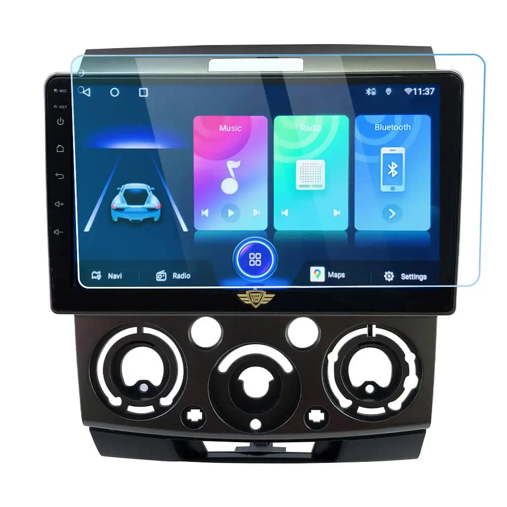 Ateen 9" inch Nano Tempered Glass /Touch Screen Navigation Car Transparent Display /Screen Protector Display Monitor Glass for Ford Endeavour  Double DIN Car Android Music System