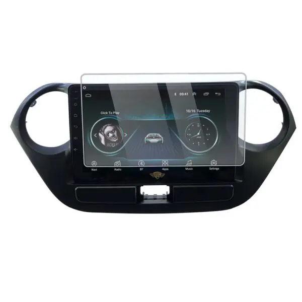 Ateen 9 inch Touch Screen Guard /Screen Protector Display Monitor Glass for Hyundai i10 Grand Double DIN Car Android Music System