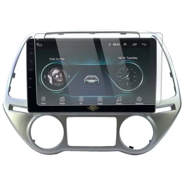 Ateen 9 inch Touch Screen Guard /Screen Protector Display Monitor Glass for Hyundai Old i20 Auto AC Double DIN Car Android Music System