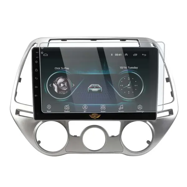 Ateen 9" inch  Screen Guard /Screen Protector Display Monitor Glass for Hyundai i20 Manual AC Double DIN Car Android Music System