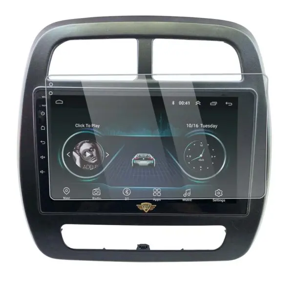 Ateen 9 inch Touch Screen Guard /Screen Protector Display Monitor Glass for Renault Kwid Double DIN Car Android Music System