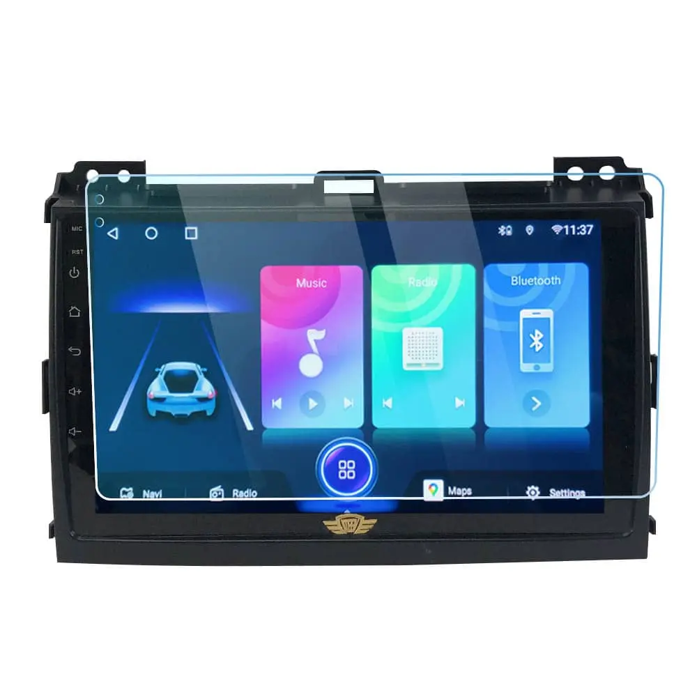 Ateen 9" inch Nano Tempered Glass /Touch Screen Navigation Car Transparent Display /Screen Protector Display Monitor Glass for Toyota Land Cruiser Prado Double DIN Car Android Music System