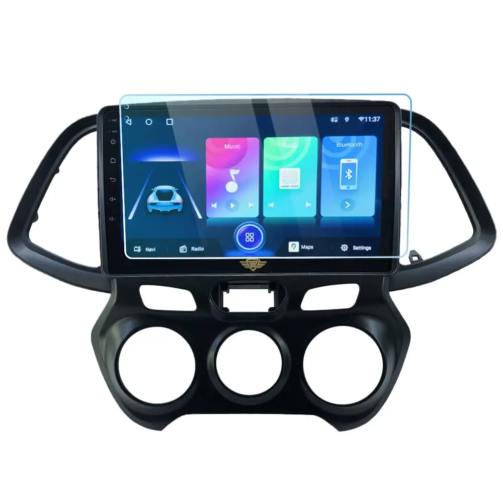 Ateen 9" inch Nano Tempered Glass /Touch Screen Navigation Car Transparent Display /Screen Protector Display Monitor Glass for Hyundai Santro Double DIN Car Android Music System