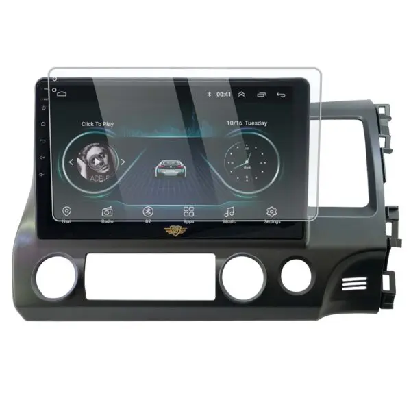 Ateen 9" inch  Screen Guard /Screen Protector Display Monitor Glass for Honda Old Civic  Double DIN Car Android Music System