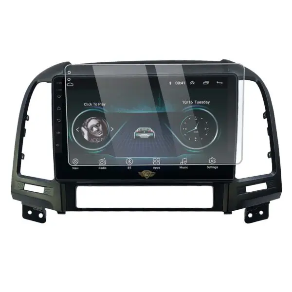 Ateen 9" inch  Screen Guard /Screen Protector Display Monitor Glass for Hyundai Santa Fe Double DIN Car Android Music System