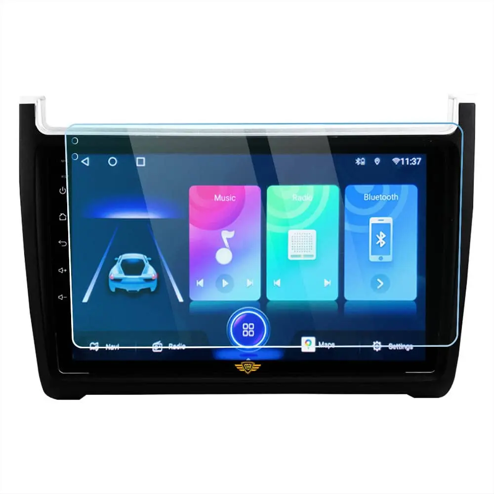 Ateen 9" inch Nano Tempered Glass /Touch Screen Navigation Car Transparent Display /Screen Protector Display Monitor Glass for Volkswagen Polo/Fabia Double DIN Car Android Music System