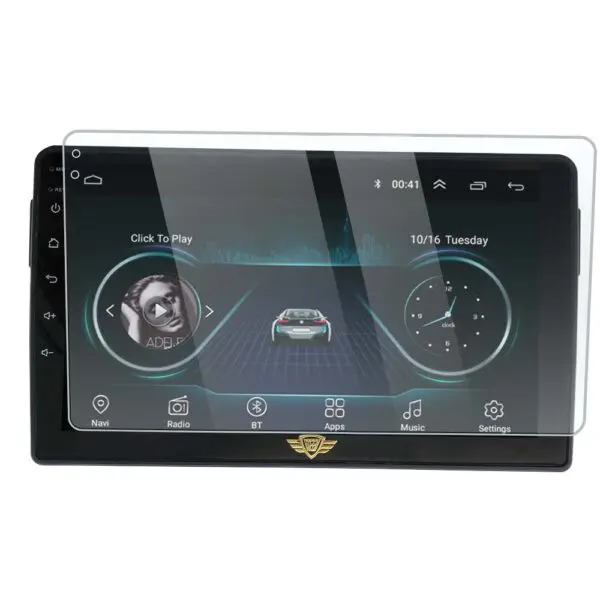 Ateen 9 inch Touch Screen Guard /Screen Protector Display Monitor Glass for Volkswagen Taigun Double DIN Car Android Music System