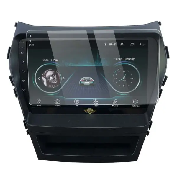 Ateen 10" inch  Screen Guard /Screen Protector Display Monitor Glass for Hyundai Santa Fe Double DIN Car Android Music System